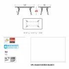 Varaschin Link outdoor dining table or interior H 65 cm Viadurini