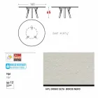 Varaschin Link round outdoor table with teak legs, H 65cm Viadurini