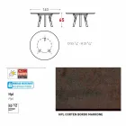 Varaschin Link round outdoor table with teak legs, H 65cm Viadurini