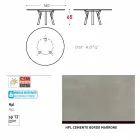 Varaschin Link round outdoor table / interior design, H 65 cm Viadurini