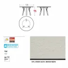 Varaschin Link round garden table with teak legs, H 75cm Viadurini