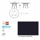 Varaschin Link round garden table with teak legs, H 75cm Viadurini