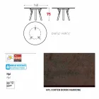 Varaschin Link round garden table with teak legs, H 75cm Viadurini