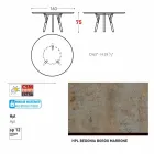 Varaschin Link contemporary garden round table, H 75 cm Viadurini