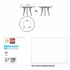 Varaschin Link contemporary garden round table, H 75 cm Viadurini