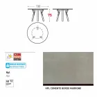 Varaschin Link contemporary garden round table, H 75 cm Viadurini