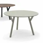 Varaschin Link contemporary garden round table, H 75 cm Viadurini