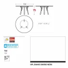 Varaschin Link contemporary garden round table, H 75 cm Viadurini