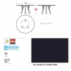 Varaschin Link contemporary garden round table, H 75 cm Viadurini