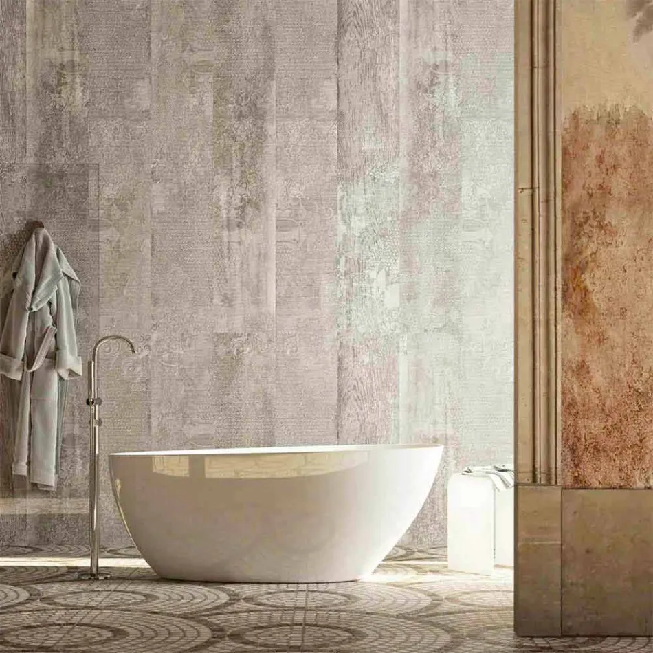 Oval bath tub freestanding design made in Italy Albenga Viadurini