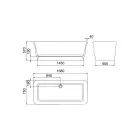 White Freestanding Bathtub in Solid Surface Made in Italy - Cleopatra Viadurini