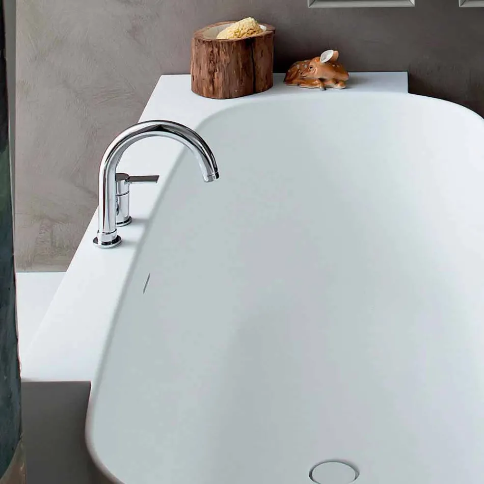 Modern Style White Design Freestanding Bathtub - Lipperiavas1 Viadurini