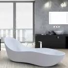 Bathtub freestanding lacquered, modern design, Wave Viadurini