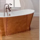 Cast iron exterior copper plated bath Henry Viadurini