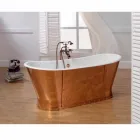 Cast iron exterior copper plated bath Henry Viadurini