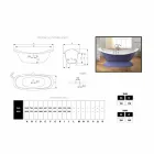 Bath glazed and painted cast iron legs Lane Viadurini