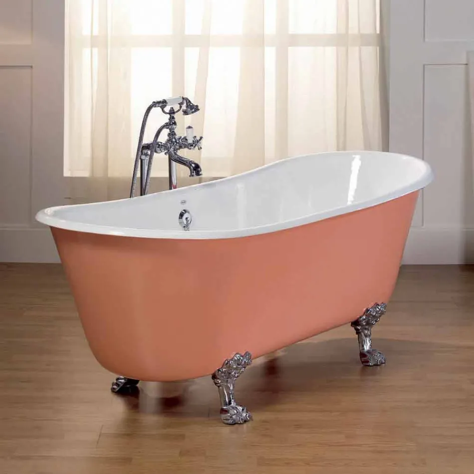 bathtub in cast iron with Melissa feet Viadurini