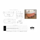 bathtub in cast iron with Melissa feet Viadurini