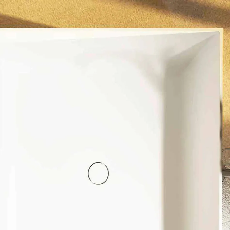 Freestanding square bathtub made in Italy by Argentera design Viadurini