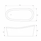 Modern design freestanding resin bathtub made in Italy, Furtei Viadurini