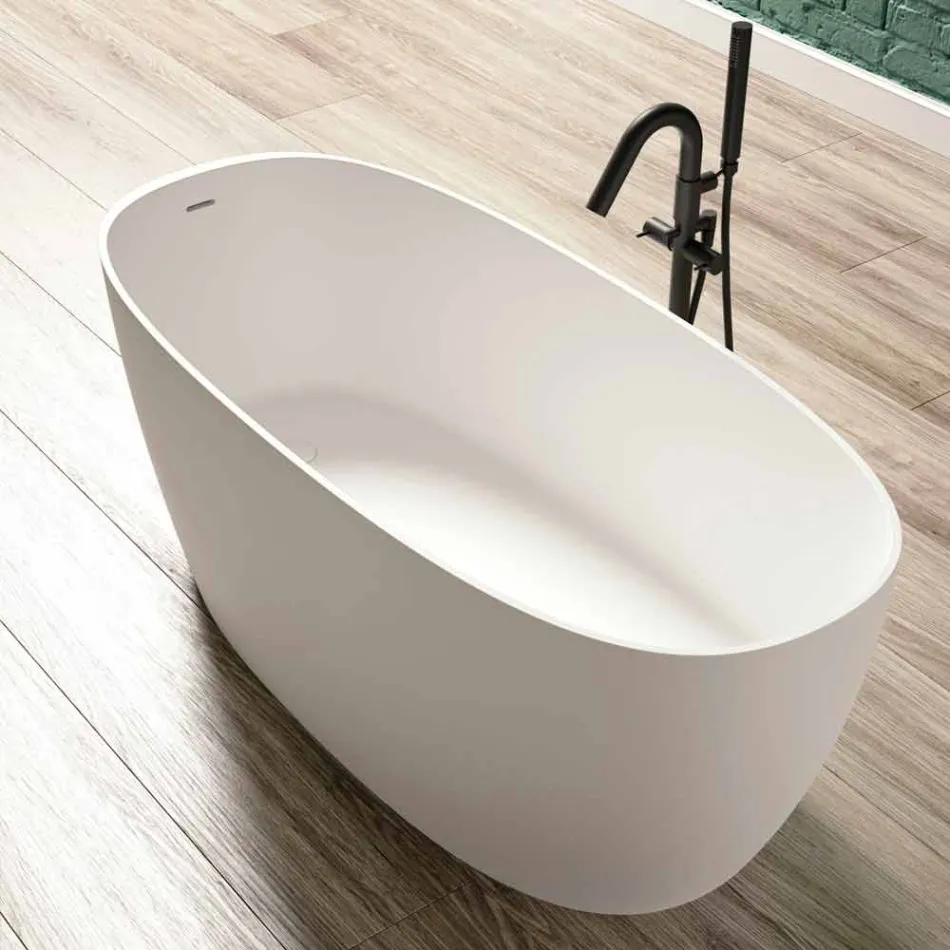 Free Standing Tub, Design Solid Surface Glossy / Matte - Veil Viadurini