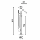 Free Standing Tub, Design Solid Surface Glossy / Matte - Veil Viadurini