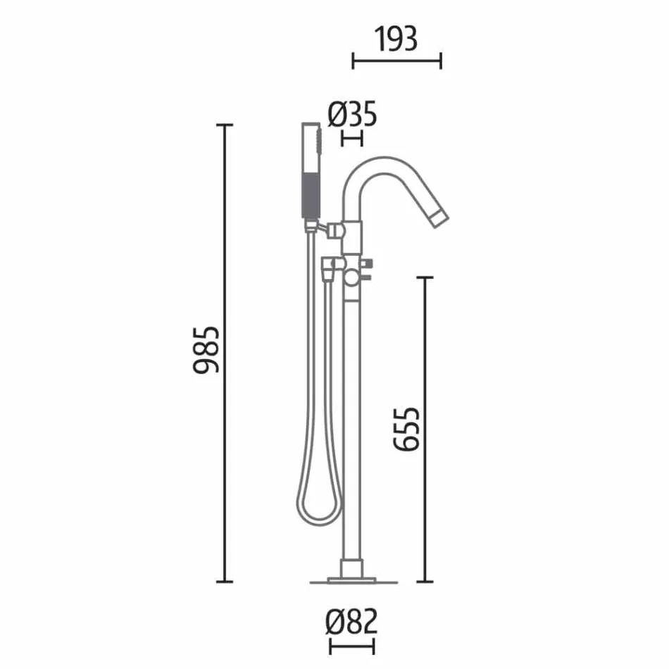 Free Standing Tub, Design Solid Surface Glossy / Matte - Veil Viadurini