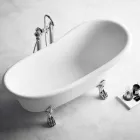 Free Standing Tub, Victorian Design in Solid Surface - Rain Viadurini