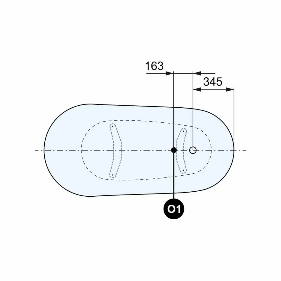 Free Standing Tub, Victorian Design in Solid Surface - Rain Viadurini