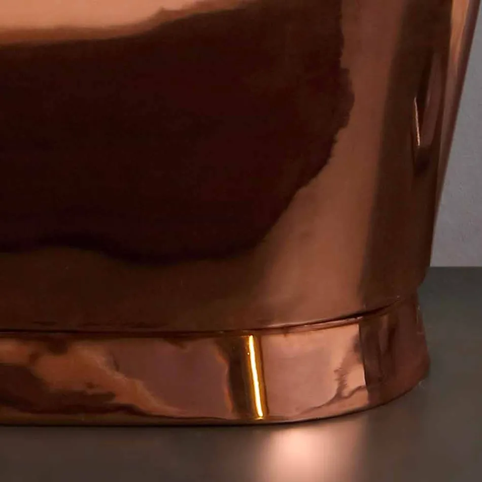 Freestanding design bathtub design nickel and copper Angelica finish Viadurini