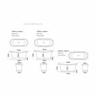 Freestanding design bathtub design nickel and copper Angelica finish Viadurini