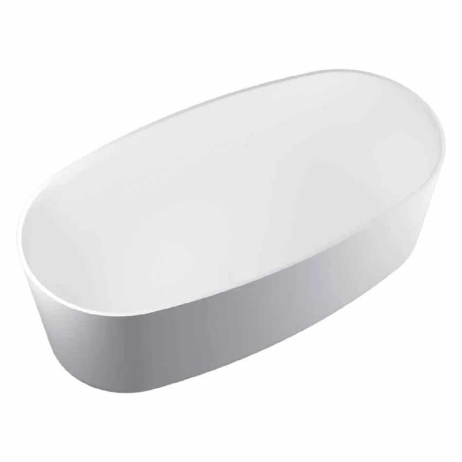 Freestanding monobloc design bathtub produced in Italy, Dongo Viadurini