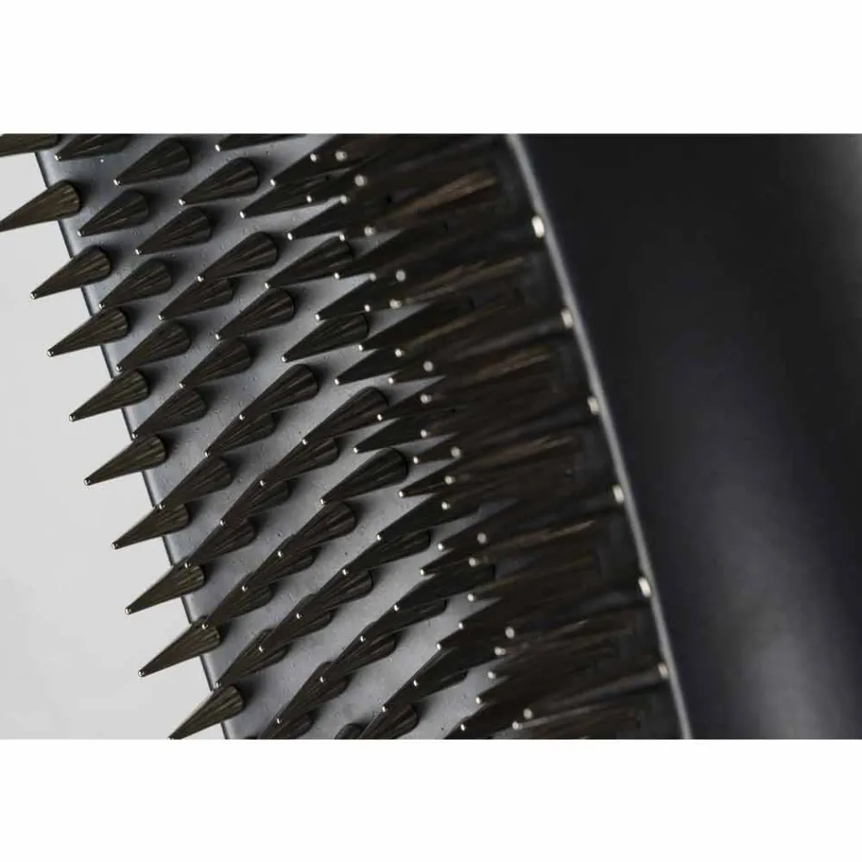 Tall Indoor Vase in Matt Black Ceramic and Steel Made in Italy - Jesolo Viadurini