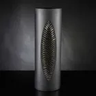 Tall Indoor Vase in Matt Black Ceramic and Steel Made in Italy - Jesolo Viadurini
