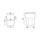 Tall Decorative Vase with Glass Shape in Polyethylene Made in Italy - Pucca Viadurini