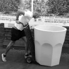 Tall Decorative Vase with Glass Shape in Polyethylene Made in Italy - Pucca Viadurini