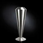 Tall Decorative Vase in Satin Steel Made in Italy Fine - Vesper Viadurini