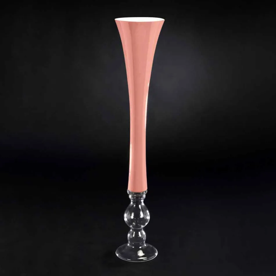Tall Decorative Stained Glass Vase Made in Italy - Singapore Viadurini
