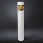 Tall Vase in White Ceramic with Colored Detail Made in Italy - Monte Viadurini