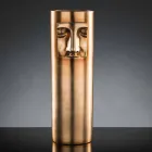 Modern Tall Vase in White Ceramic with Colored Insert Made in Italy - Lexi Viadurini