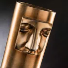 Modern Tall Vase in White Ceramic with Colored Insert Made in Italy - Lexi Viadurini