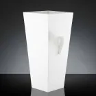 Tall Indoor Vase in White Ceramic Handmade in Italy - Jacky Viadurini