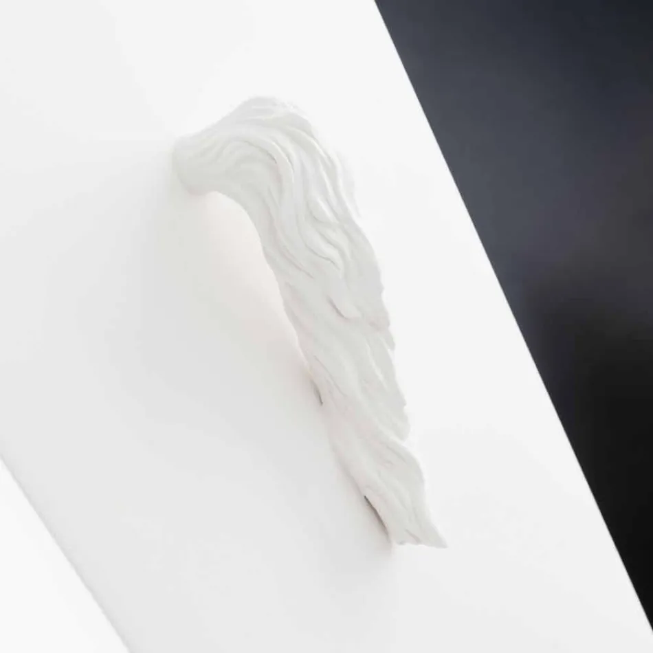 Tall Indoor Vase in White Ceramic Handmade in Italy - Jacky Viadurini