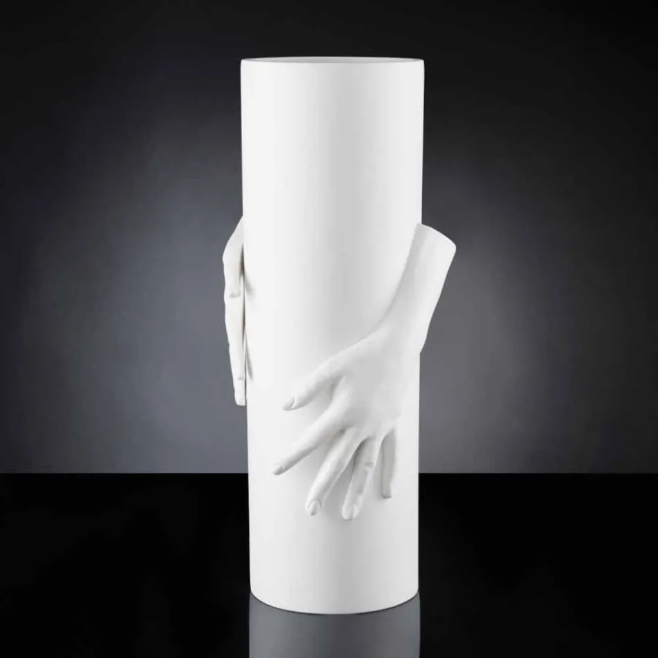 Tall Indoor Ceramic Vase Handcrafted in Italy - Monte Viadurini