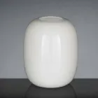 Handcrafted White or Grey Glossy Glass Vase Made in Italy - Malindi Viadurini