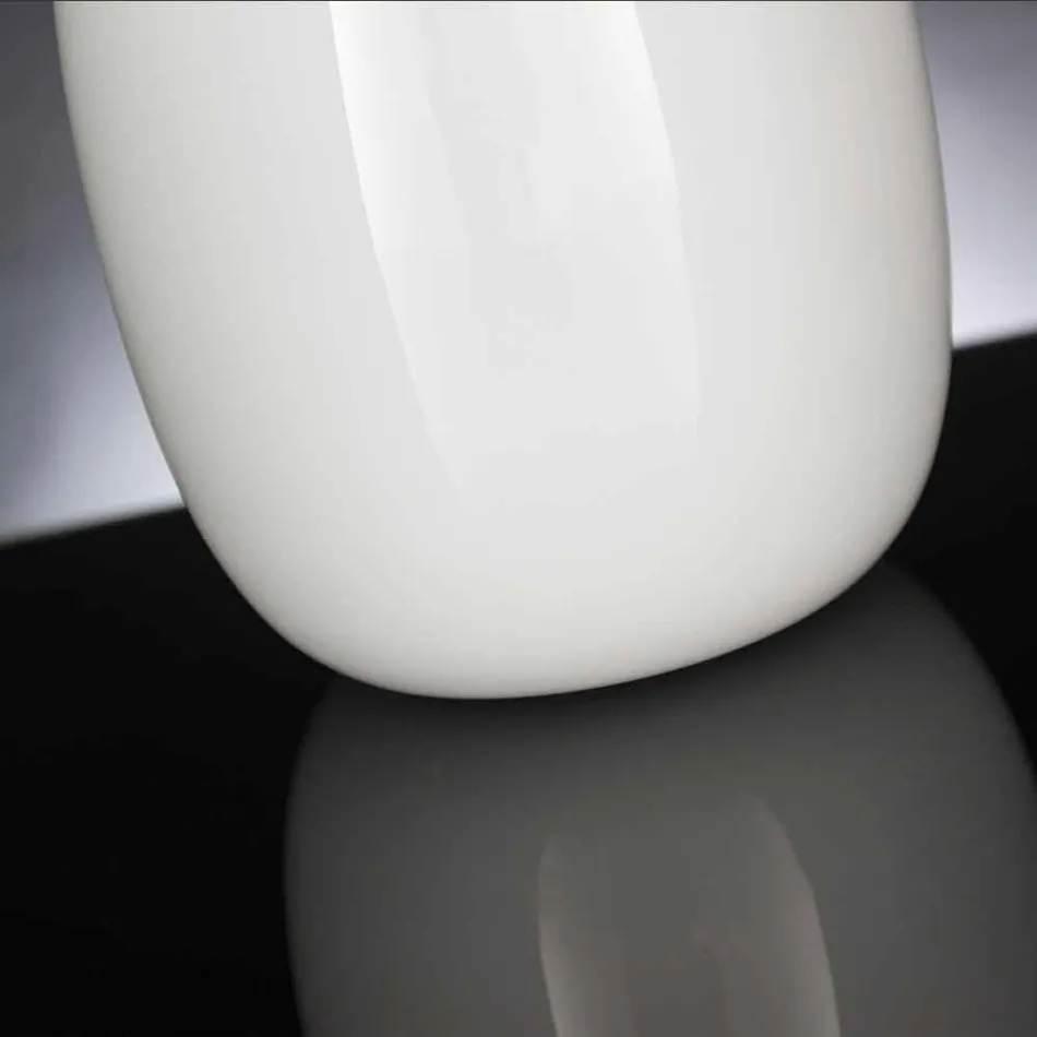 Handcrafted White or Grey Glossy Glass Vase Made in Italy - Malindi Viadurini