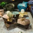 Handcrafted White or Grey Glossy Glass Vase Made in Italy - Malindi Viadurini