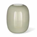 Handcrafted White or Grey Glossy Glass Vase Made in Italy - Malindi Viadurini