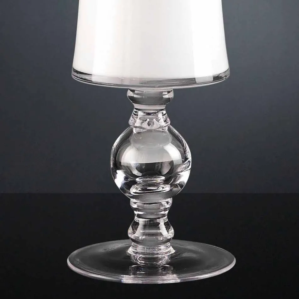 Artisan Vase in White Blown Glass or 24k Gold Made in Italy - Canberra Viadurini