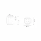 White Indoor or Outdoor Vase in Plastic of 3 Sizes - Gem by Myyour Viadurini